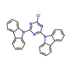 9,9'-(6-氯-1,3,5-三嗪-2,4-二基)双(9H-咔唑)结构式