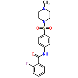 2-Fluoro-N-{4-[(4-methyl-1-piperazinyl)sulfonyl]phenyl}benzamide Structure
