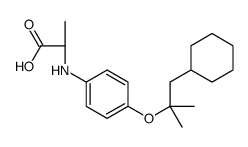 (2S)-2-[4-(1-cyclohexyl-2-methylpropan-2-yl)oxyanilino]propanoic acid Structure