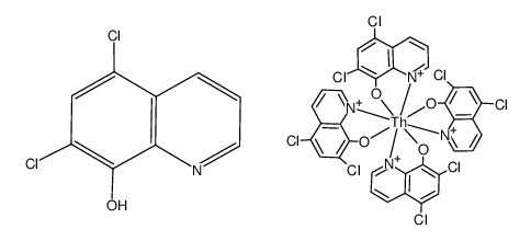 tetrakis(5,7-dichloro-8-quinolinolato)thorium(IV) * 5,7-dichloro-8-quinolinol结构式