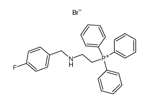 [2-(4-Fluoro-benzylamino)-ethyl]-triphenyl-phosphonium; bromide Structure