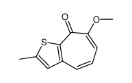 7-methoxy-2-methylcyclohepta[b]thiophen-8-one结构式