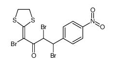 1,3,4-tribromo-1-(1,3-dithiolan-2-ylidene)-4-(4-nitrophenyl)butan-2-one结构式