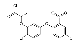 2-[2-chloro-5-(4-chloro-2-nitrophenoxy)phenoxy]propanoyl chloride结构式