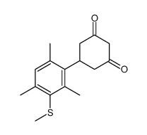 5-(2,4,6-trimethyl-3-methylsulfanylphenyl)cyclohexane-1,3-dione结构式
