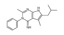 3,7-Dihydro-6-isobutyl-2,5-dimethyl-3-phenyl-4H-pyrrolo<2,3-d>pyrimidin-4-imine Structure