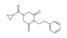 4-(cyclopropanecarbonyl)-1-(2-phenylethyl)piperazine-2,6-dione结构式