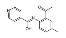 N-(2-acetyl-4-methylphenyl)pyridine-4-carboxamide结构式
