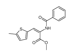 (E)-2-Benzoylamino-3-(5-methyl-thiophen-2-yl)-acrylic acid methyl ester结构式