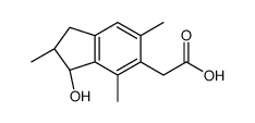 2-[(2R,3S)-3-hydroxy-2,4,6-trimethyl-2,3-dihydro-1H-inden-5-yl]acetic acid Structure