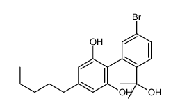 2-[5-bromo-2-(2-hydroxypropan-2-yl)phenyl]-5-pentylbenzene-1,3-diol结构式