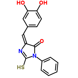 (5E)-5-(3,4-Dihydroxybenzylidene)-3-phenyl-2-thioxo-4-imidazolidinone Structure