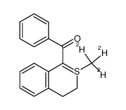1-benzoyl-2-trideuteriomethyl-3,4-dihydro-1H-2-thianaphthalen-2-ium-1-ide结构式