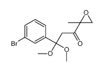 3-(3-bromophenyl)-3,3-dimethoxy-1-(2-methyloxiran-2-yl)propan-1-one结构式