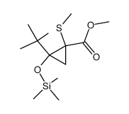 c-2-(tert-Butyl)-1-(methylthio)-t-2-(trimethylsiloxy)-r-1-cyclopropancarbonsaeure-methylester Structure