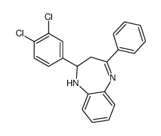 2-(3,4-dichlorophenyl)-4-phenyl-2,3-dihydro-1H-1,5-benzodiazepine Structure