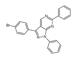 3-(4-bromophenyl)-1,6-diphenylpyrazolo[3,4-d]pyrimidine Structure