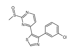 4-(3-chlorophenyl)-5-(2-methylsulfinylpyrimidin-4-yl)-1,3-thiazole Structure