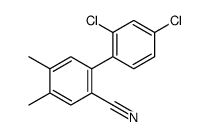 2-(2,4-dichlorophenyl)-4,5-dimethylbenzonitrile结构式