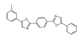 2-[4-[5-(3-methylphenyl)-1,3-oxazol-2-yl]phenyl]-5-phenyl-1,3-oxazole Structure