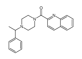 [4-(1-phenylethyl)piperazin-1-yl]-quinolin-2-ylmethanone结构式