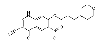 7-(3-morpholin-4-ylpropoxy)-6-nitro-4-oxo-1H-quinoline-3-carbonitrile Structure