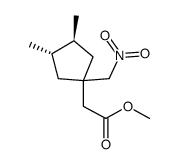 (3S,4S)-(3,4-dimethyl-1-nitromethyl-cyclopentyl)-acetic acid methyl ester Structure