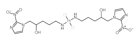 Platinum,bis[a-(3-aminopropyl)-2-nitro-1H-imidazole-1-ethanol-Na]dichloro-, (SP-4-2)- (9CI) picture