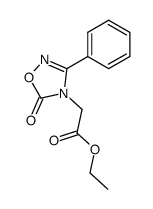 4,5-Dihydro-5-oxo-3-phenyl-1,2,4-oxadiazol-4-essigsaeure-ethylester结构式