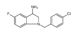 1H-Indol-3-amine, 1-[(4-chlorophenyl)methyl]-5-fluoro-2,3-dihydro Structure