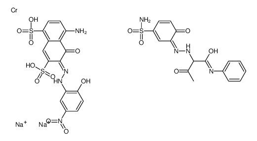 disodium,(6Z)-4-amino-6-[(2-hydroxy-5-nitrophenyl)hydrazinylidene]-5-oxonaphthalene-1,7-disulfonic acid,chromium,3-oxo-2-[(2Z)-2-(6-oxo-3-sulfamoylcyclohexa-2,4-dien-1-ylidene)hydrazinyl]-N-phenylbutanamide Structure