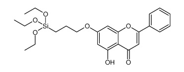 4H-1-Benzopyran-4-one, 5-hydroxy-2-phenyl-7-[3-(triethoxysilyl)propoxy] structure