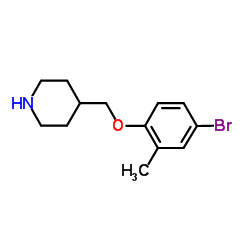 4-[(4-Bromo-2-methylphenoxy)methyl]piperidine结构式