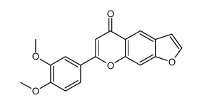 7-(3,4-dimethoxyphenyl)furo[3,2-g]chromen-5-one结构式