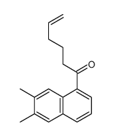 1-(6,7-dimethylnaphthalen-1-yl)hex-5-en-1-one结构式