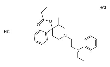 [1-[2-(N-ethylanilino)ethyl]-3-methyl-4-phenylpiperidin-4-yl] propanoate,dihydrochloride结构式
