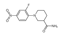 [3-fluoro-4-(3-carbamoylpiperidino)]nitrobenzene结构式