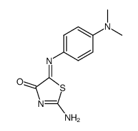 2-amino-5-(4-dimethylamino-phenylimino)-thiazol-4-one结构式