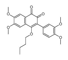 4-butoxy-6,7-dimethoxy-3-(3,4-dimethoxyphenyl)-1,2-naphthoquinone结构式