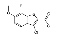 3-chloro-7-fluoro-6-methoxy-benzo[b]thiophene-2-carbonyl chloride结构式