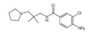 4-amino-3-chloro-N-(2,2-dimethyI-3-pyrrolidin-1-yl-propyl)benzamide Structure