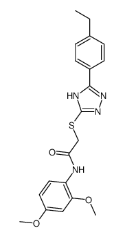 N-(2,4-Dimethoxy-phenyl)-2-[5-(4-ethyl-phenyl)-4H-[1,2,4]triazol-3-ylsulfanyl]-acetamide结构式