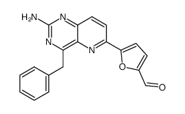 4-benzyl-6-(5-formyl-2-furyl)pyrido[3,2-d]pyrimidin-2-ylamine结构式
