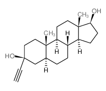 Androstane-3,17-diol,3-ethynyl-, (3b,5a,17b)- (9CI) Structure