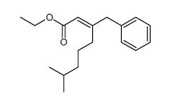 3-benzyl-7-methyl-oct-2-enoic acid ethyl ester结构式