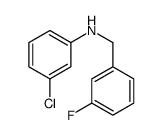 3-Chloro-N-(3-fluorobenzyl)aniline结构式