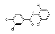 3,4-Dichlor-benzoesaeure-(2,6-dichlor-anilid)结构式