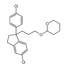 2-[3-[5-chloro-1-(4-chlorophenyl)-2,3-dihydroinden-1-yl]propoxy]oxane结构式