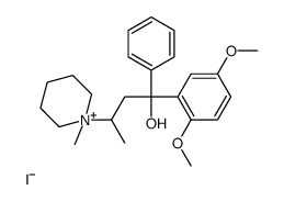 1-(2,5-dimethoxyphenyl)-3-(1-methylpiperidin-1-ium-1-yl)-1-phenylbutan-1-ol,iodide结构式