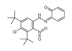 6-[(3,5-ditert-butyl-4-chloro-2-nitrophenyl)hydrazinylidene]cyclohexa-2,4-dien-1-one Structure